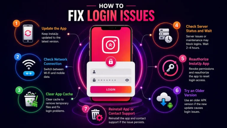 How to Fix Login Issues on InstaUp? Complete Guide 2026 3 How to fix InstaUp login issues in 7 steps, from updating the app to trying an older version